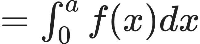 {"id":"68-1","type":"$","code":"$=\\int_{0}^{a}f\\left(x\\right)dx$","font":{"size":12,"color":"#222222","family":"Arial"},"ts":1599721977541,"cs":"QjyZ6FS+Oql3uT28AGaeww==","size":{"width":108,"height":24}}