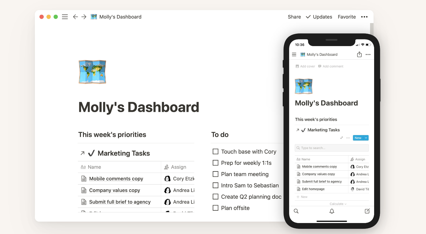 Notion dashboards can help you manage tasks, projects, and team members all in one tool.