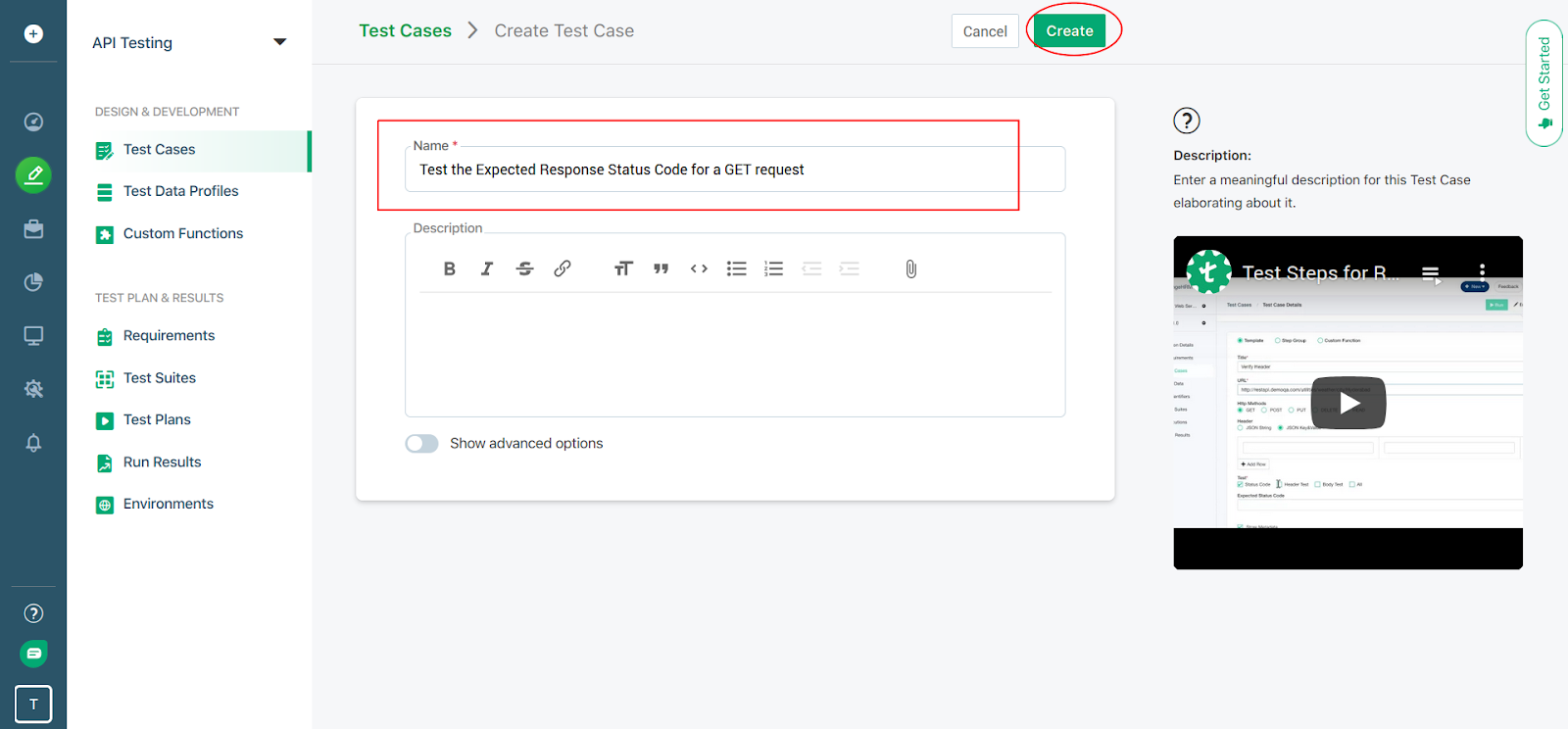 Testsigma test case