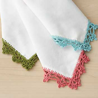 crochet lace edging on napkins