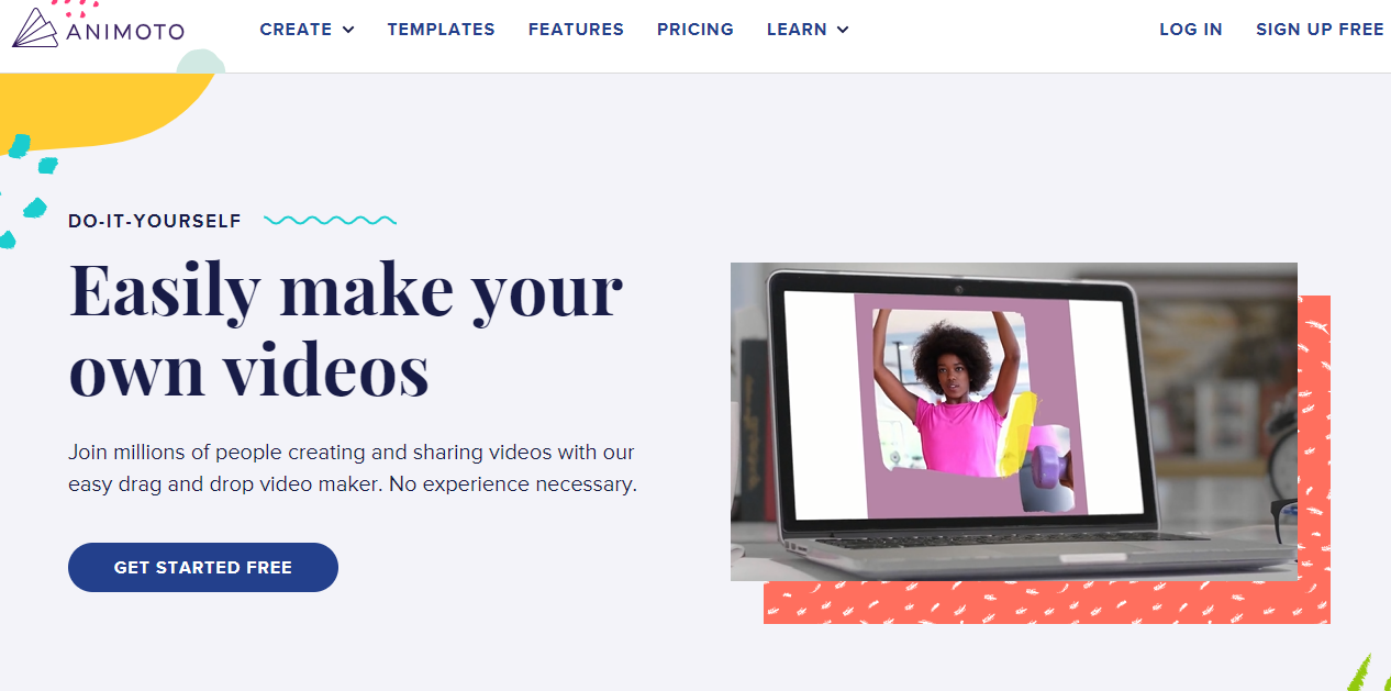 Video marketing software, Animoto.