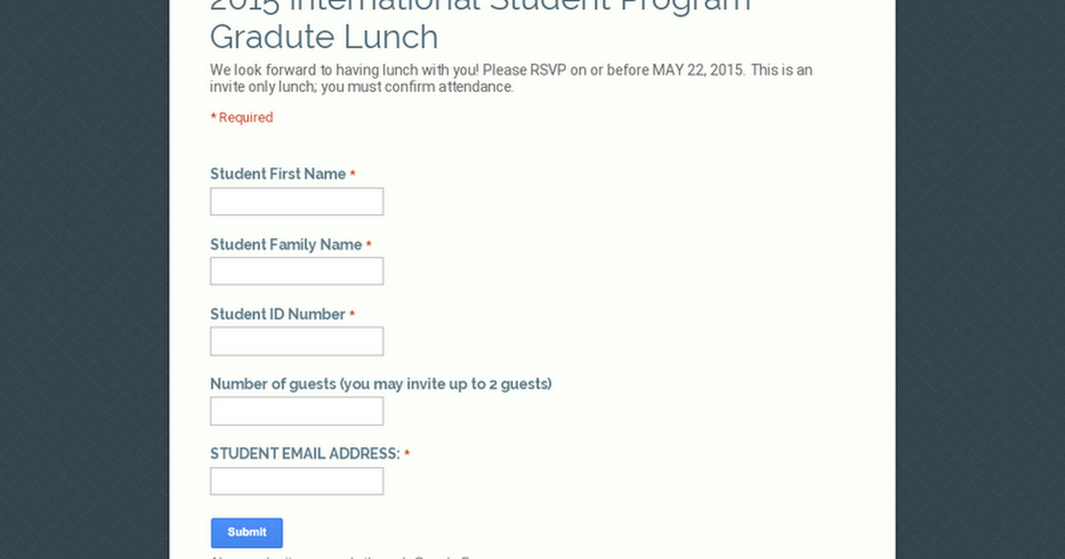 2015 International Student Program Gradute Lunch 