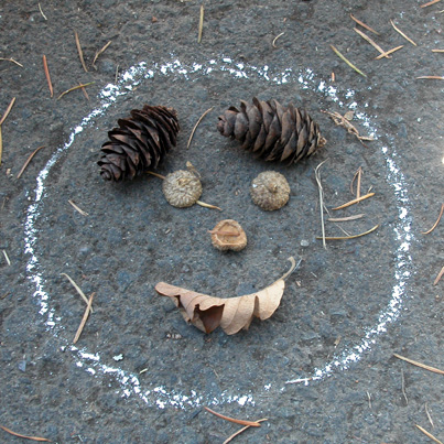 30 Outdoor Arts and Crafts for Kids: Nature Faces 