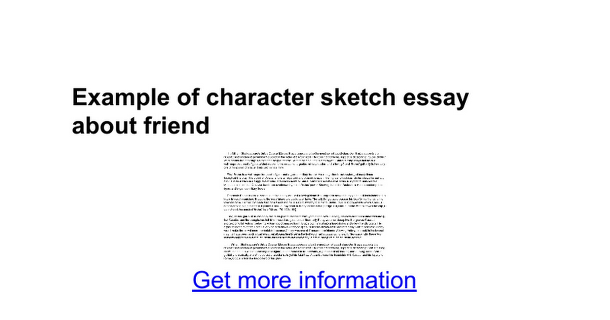 introduction of character sketch essay