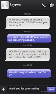 Download GO SMS Pro IPhoneBlack ThemeEX apk