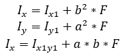 моменты инерции формула параллельный перенос
