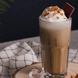 cách làm cappuccino dừa milk foam thạch dừa