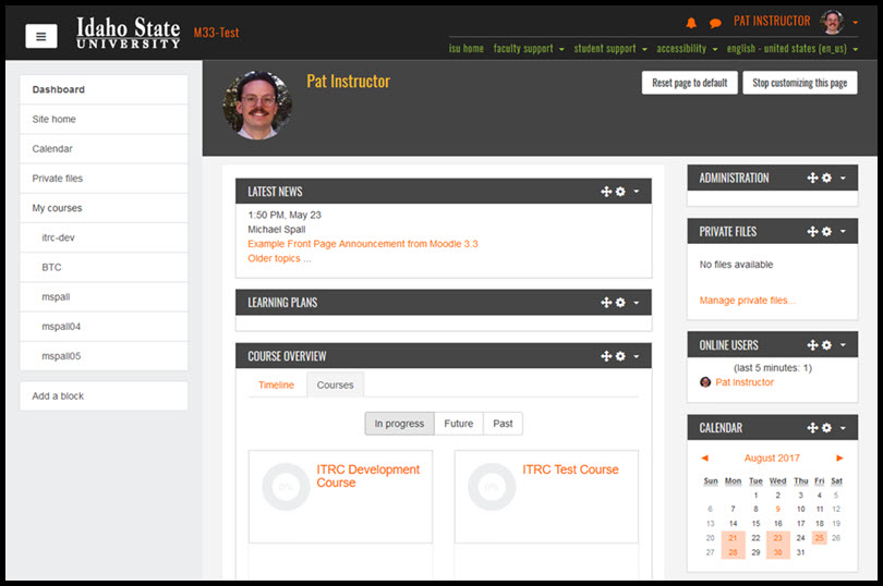 Article Overview: Moodle ISU Dashbo