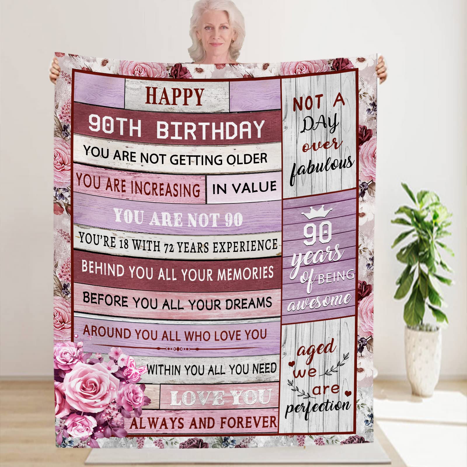 Fiwbnasz 90th Birthday Gift Blanket