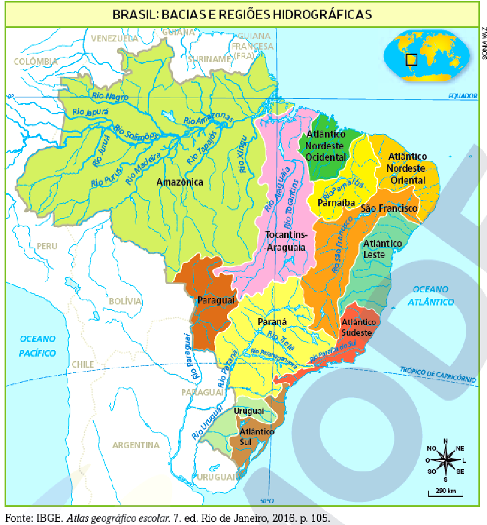 geografia bacias hidrográficas no brasil conexão escola sme