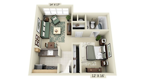 denah apartemen