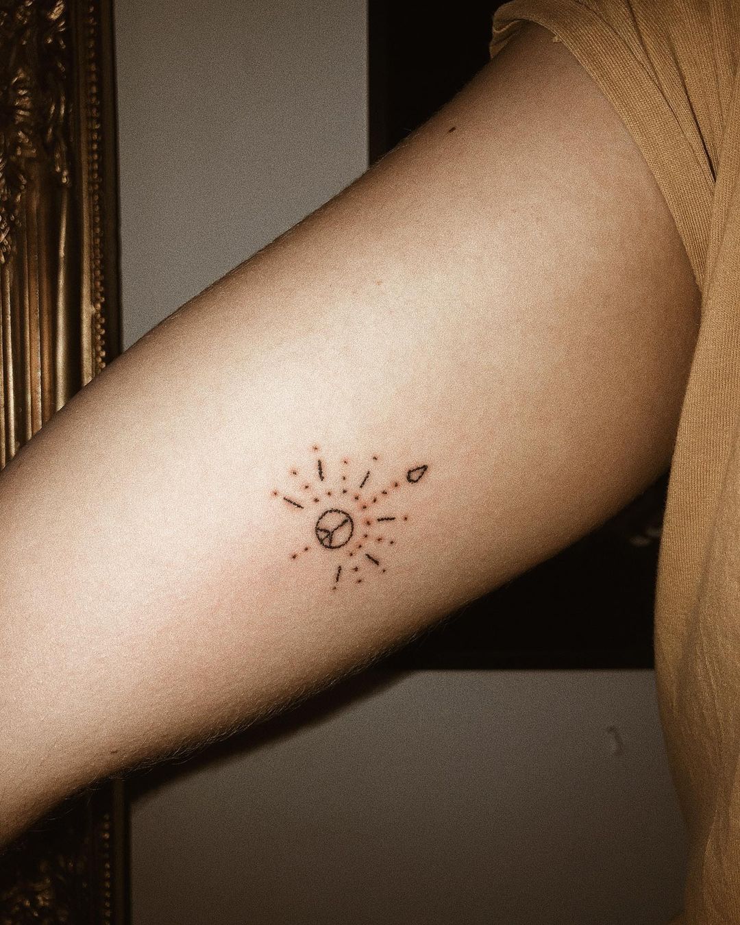 Minimalistic Peace Tattoo
