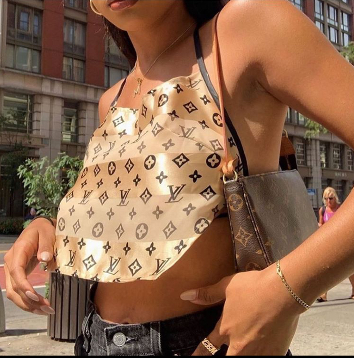 Fake Louis Vuitton Crop Top