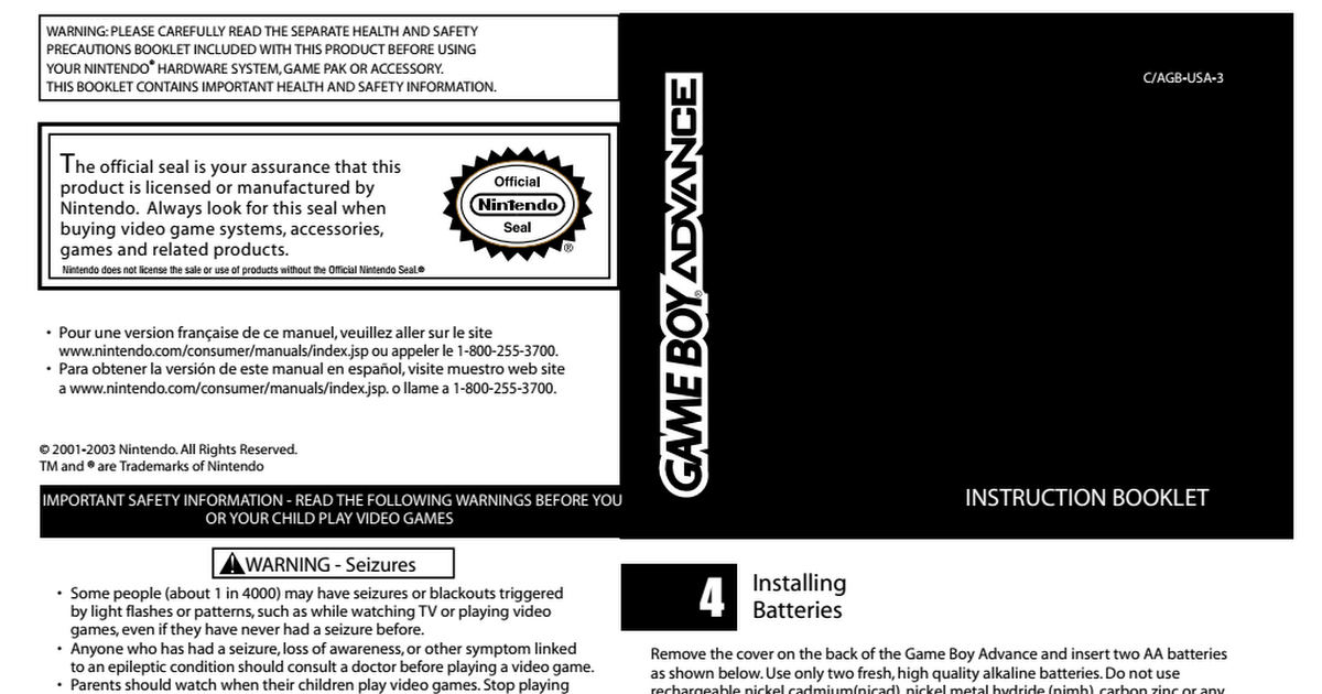 Nintendo Game Boy Advance Pdf Google Drive