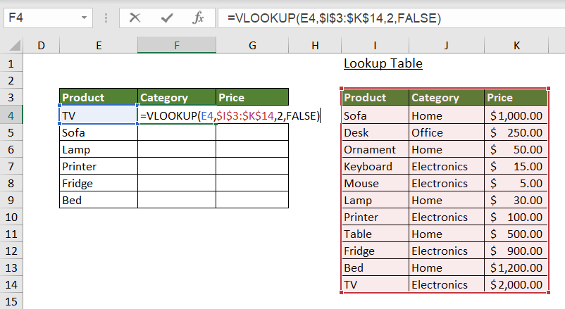 Use VLOOKUP to lookup values from top to bottom, and return values from the columns to the right of the look-up value