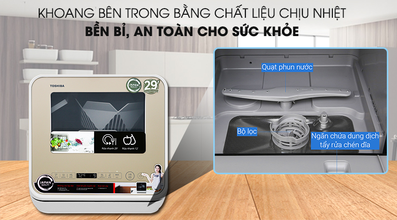 Máy rửa chén mini Toshiba