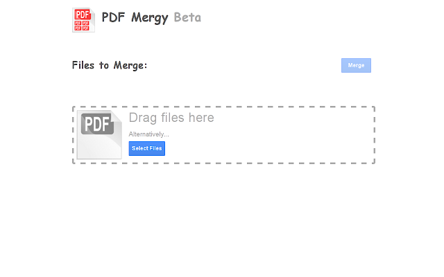Screenshot of PDF Mergy