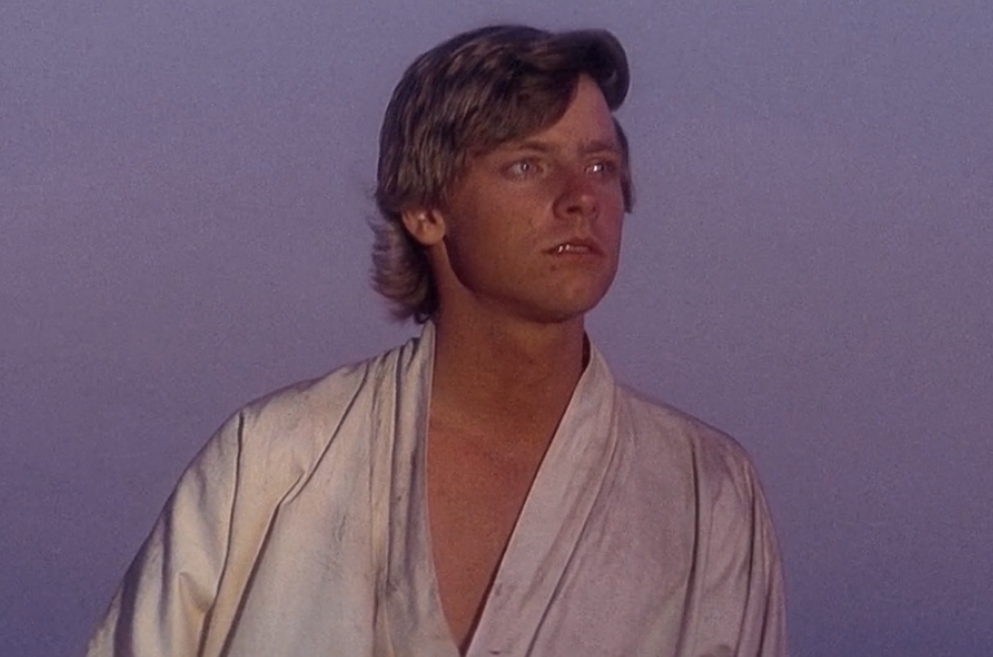 Luke Skywalker dreams of a new life in Star Wars A New Hope.