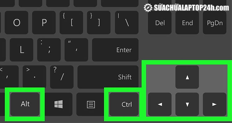 Cách xoay màn hình máy tính bằng cách nhấn tổ hợp phím