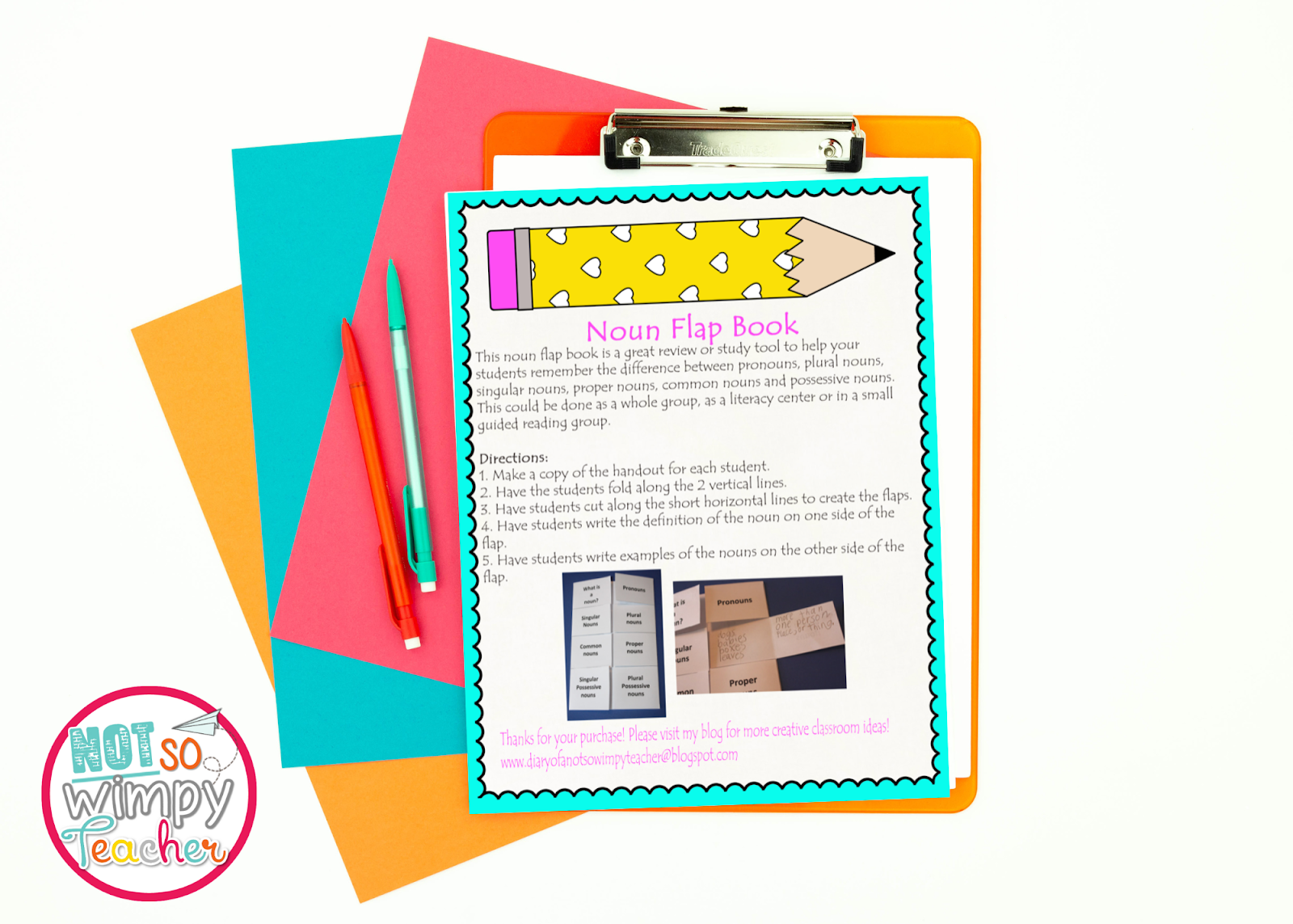 This was my first freebie: a noun flap book. Now, we have tons of amazing freebies and teacher resources available. 