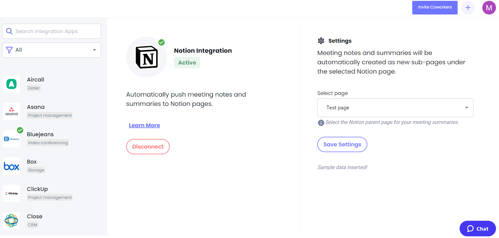 Fireflies integration with Notion