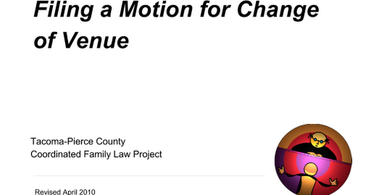Filing a Motion for Change of Venue 2010