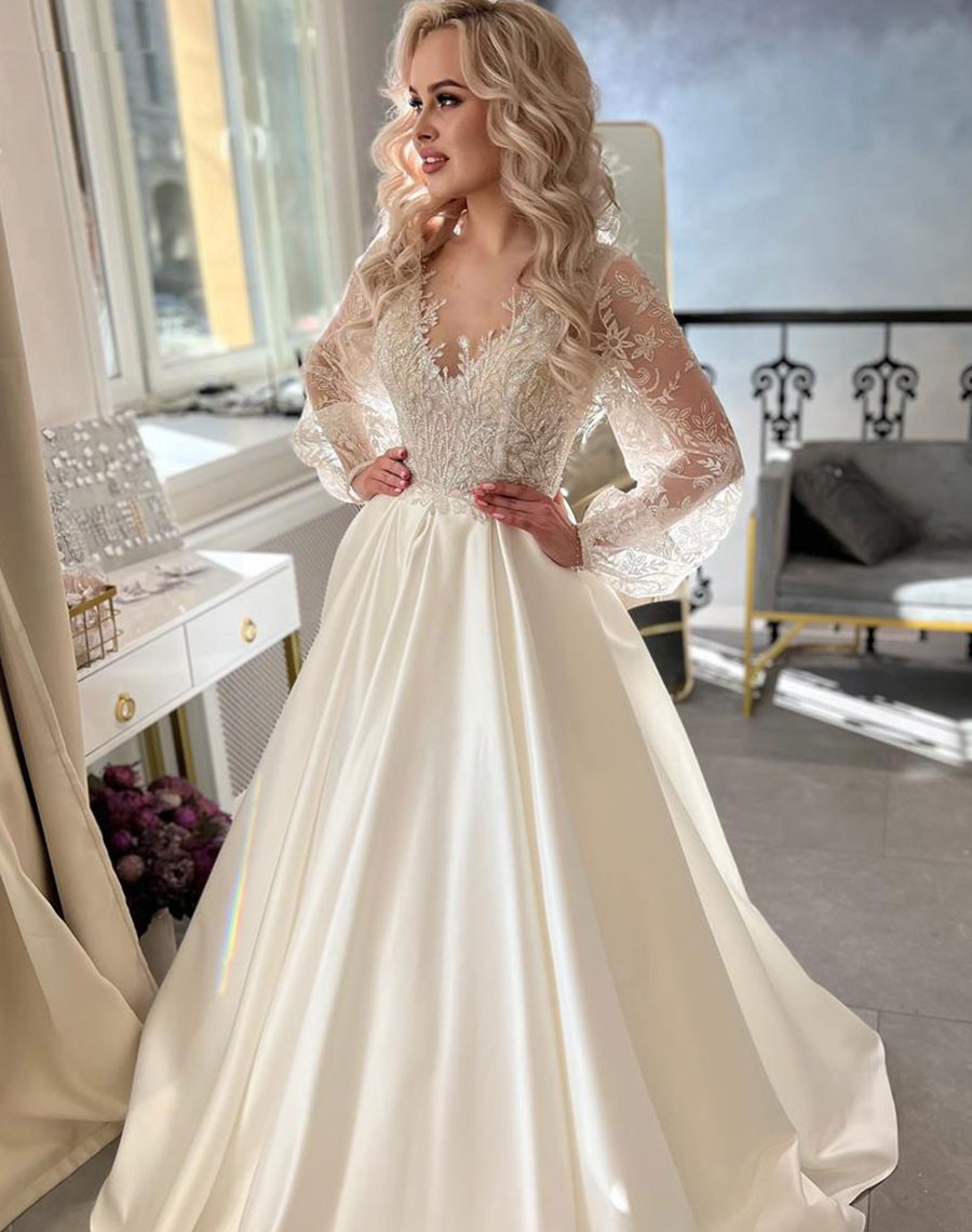 wedding dress with train