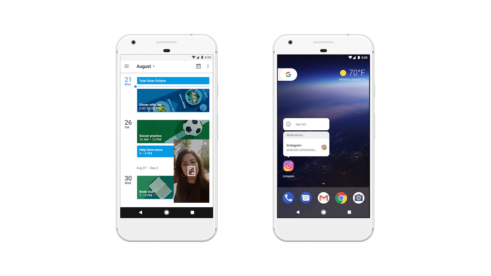 Android 8.0 Oreo: Picture-in-picture, Indicatori di notifica