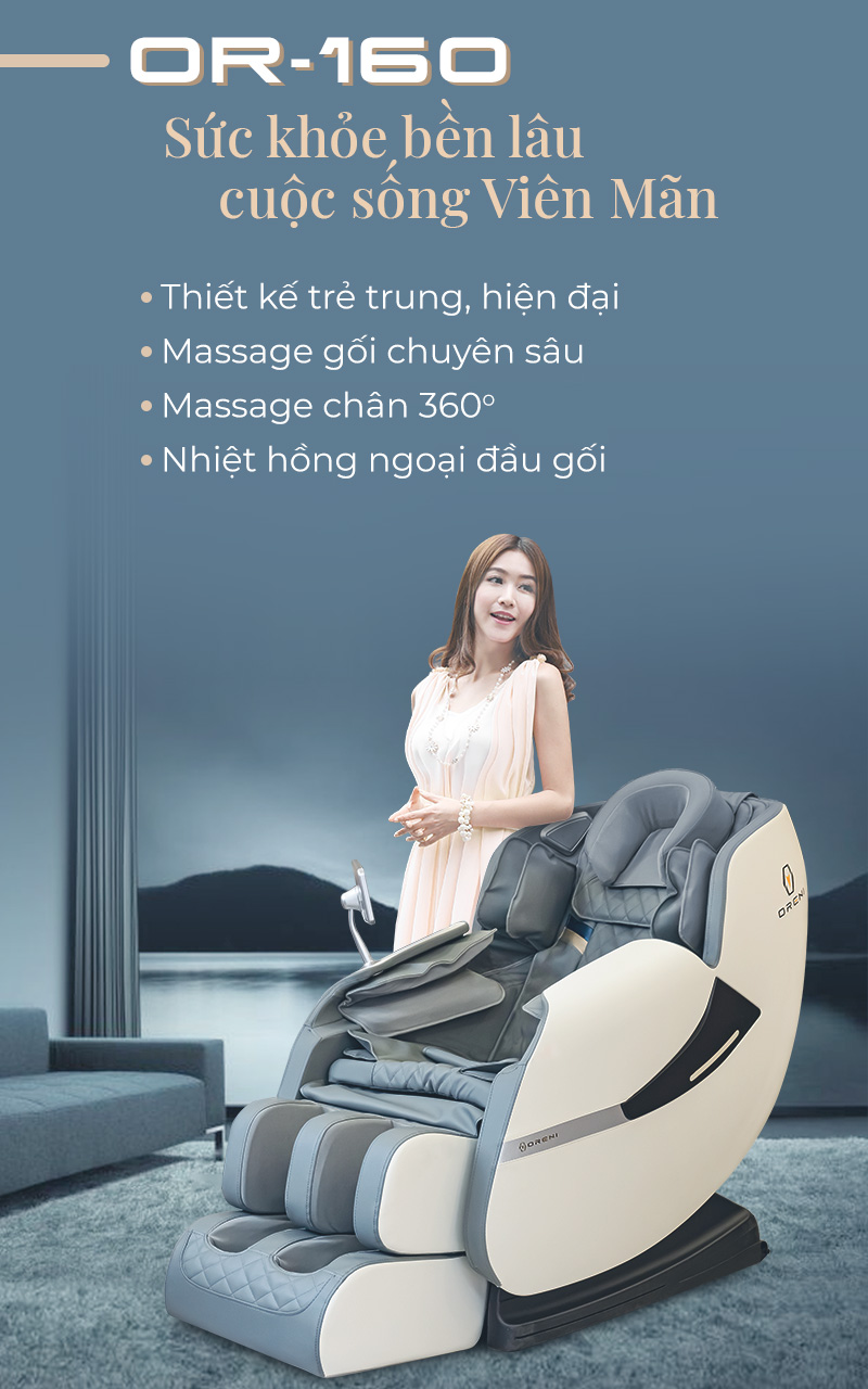 thiết kế ghế massage oreni or-160 tinh tế sang trọng