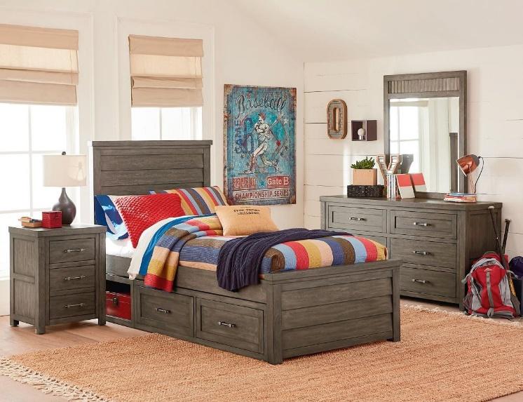 Kids Bed with Wood Storage Furniture
