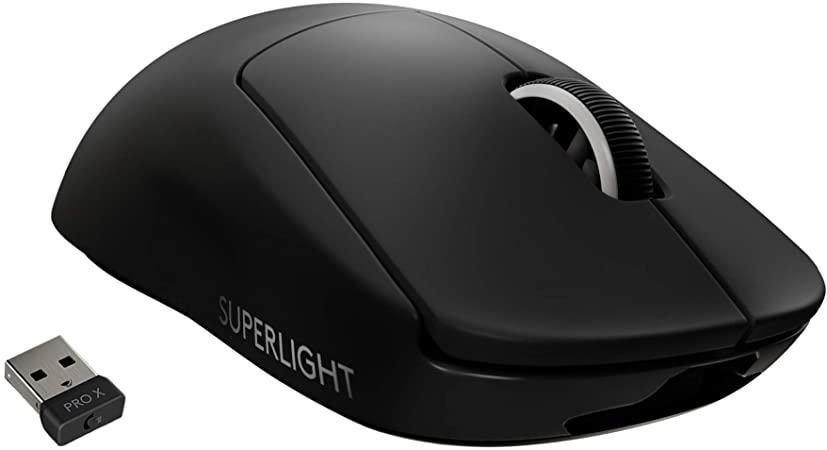 Amazon.com: Logitech G PRO X SUPERLIGHT Wireless Gaming Mouse,  Ultra-Lightweight, HERO 25K Sensor, 25,600 DPI, 5 Programmable Buttons,  Long Battery Life, Compatible with PC / Mac - Black : Video Games