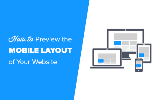 Visualize o layout móvel do seu site
