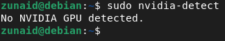 nvidia detect on debian