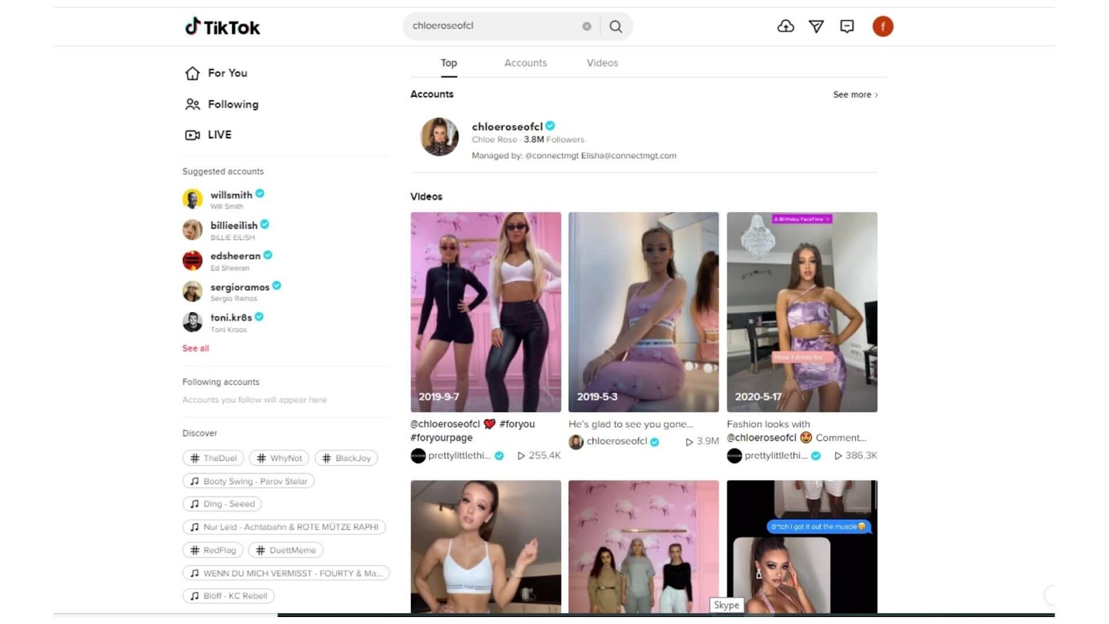 TikTok influencers; Chloe Rose 