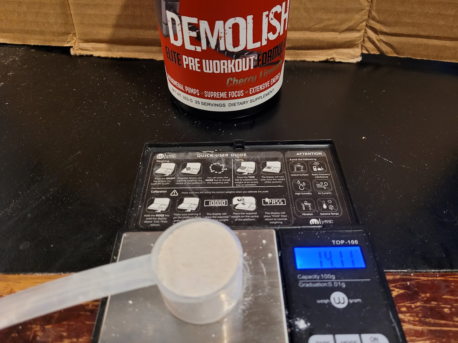 Demolish Pre Workout Scoop Size