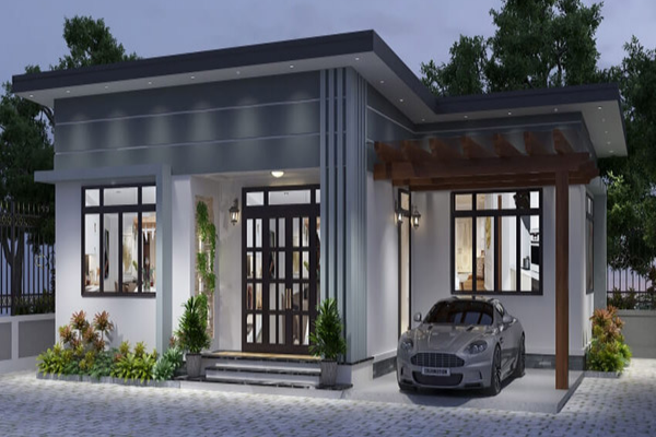 Mẫu nhà cấp 4 3 phòng ngủ 1 phòng thờ đẹp