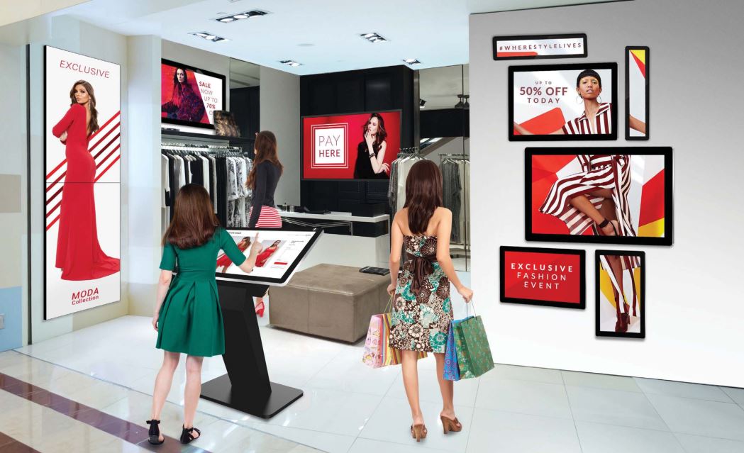 Digital signage can play many roles in a business. Source: Crystal Display - Monetize Digital Signage - Rev Interactive