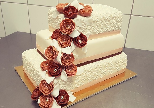 bolo para casamento simples