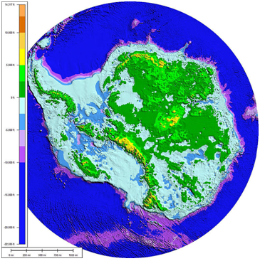 Antarctica Topography