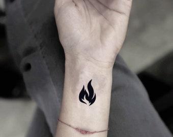 Tiny Flame Tattoo | Etsy