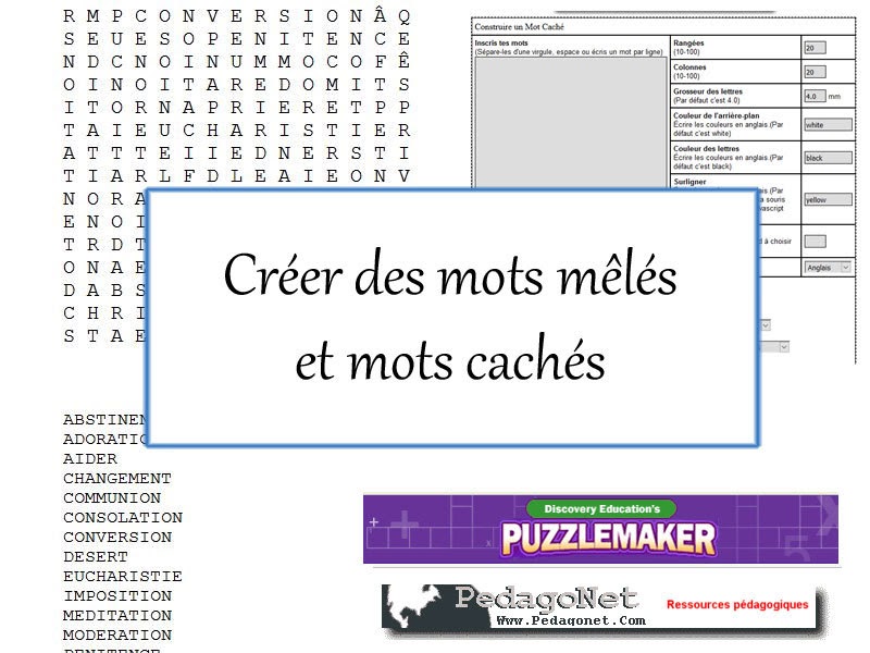 créer des mots avec des lettres