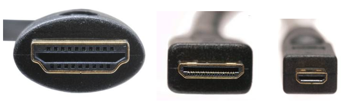 HDMI
Mini-HDMI (Mini HDMI)
Micro-HDMI (Micro HDMI)