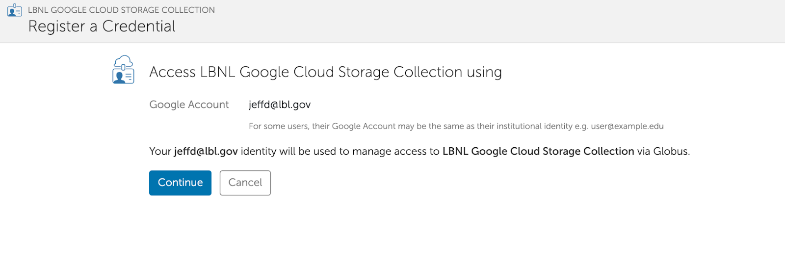 hastighed via hårdtarbejdende Using the Globus Google Cloud Storage Connector