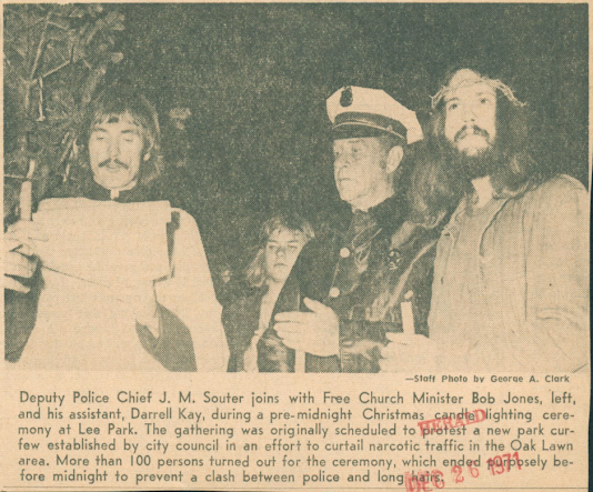 A clipping about Lee Park from December 26, 1971 (Dallas Times Herald)