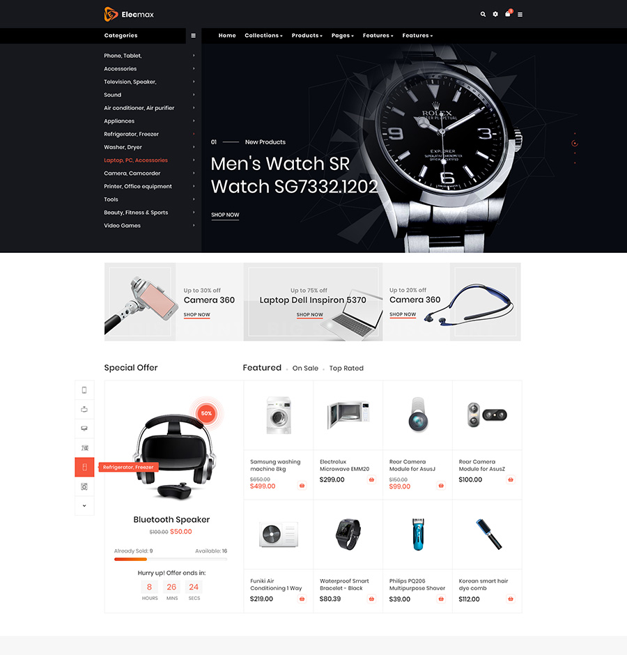 Watches magento theme gemmart