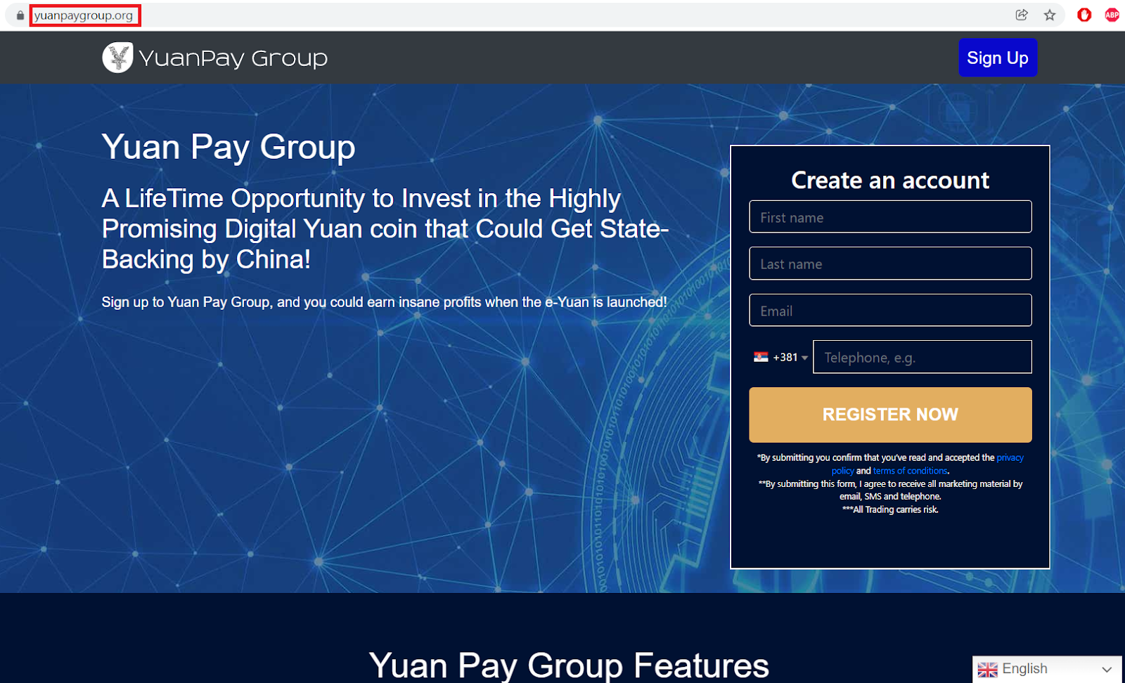 YuanPay Group website layout - similar websites