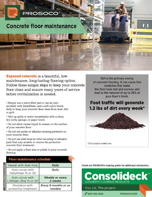 2-sided flyer on retail floor maintanence