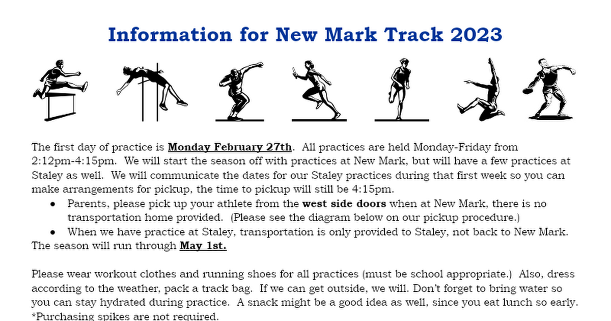 Track and Field Info Sheet 2023