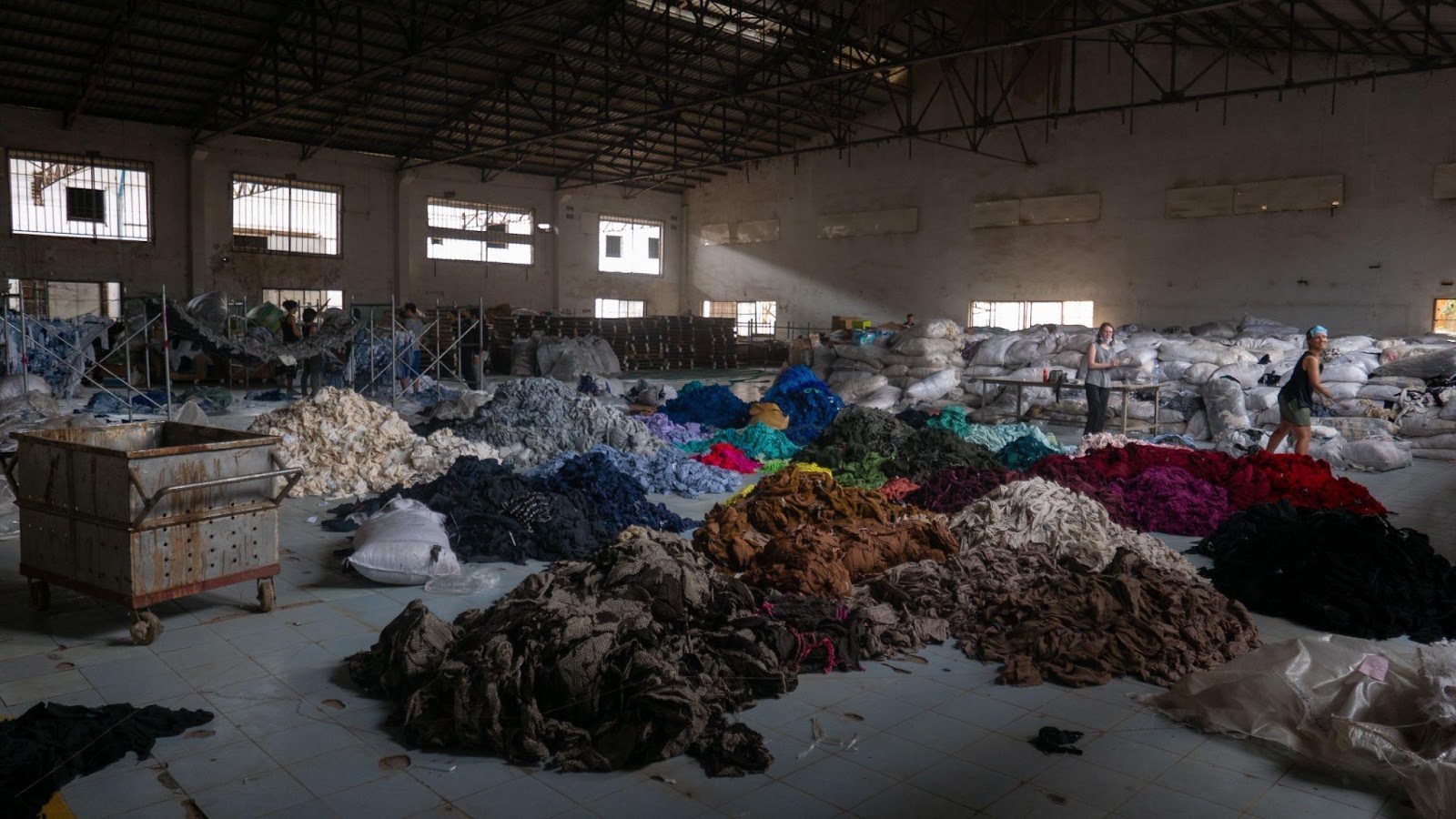 A picture of what unseen, unsustainable fast fashion looks like. Designers like Ann Dishinger Chicago are moving towards slow fashion sighting numberable benefits