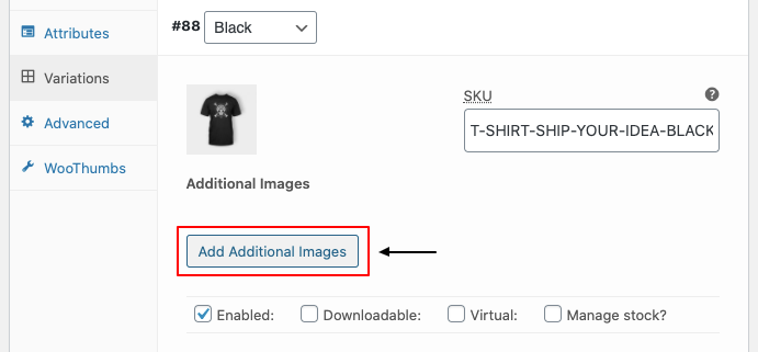 add additional images WooCommerce